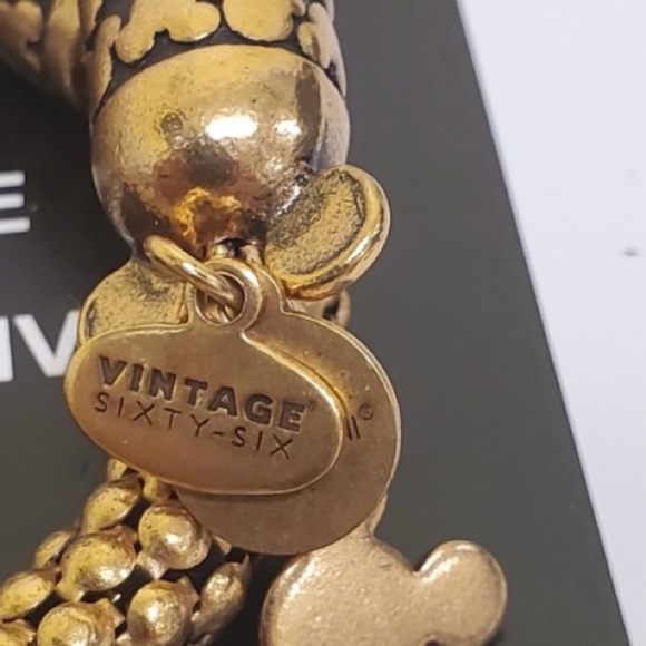 NWT Disney X Alex and Ani Mickey Metal Wrap Bracelet in Gold - Picture 7 of 8